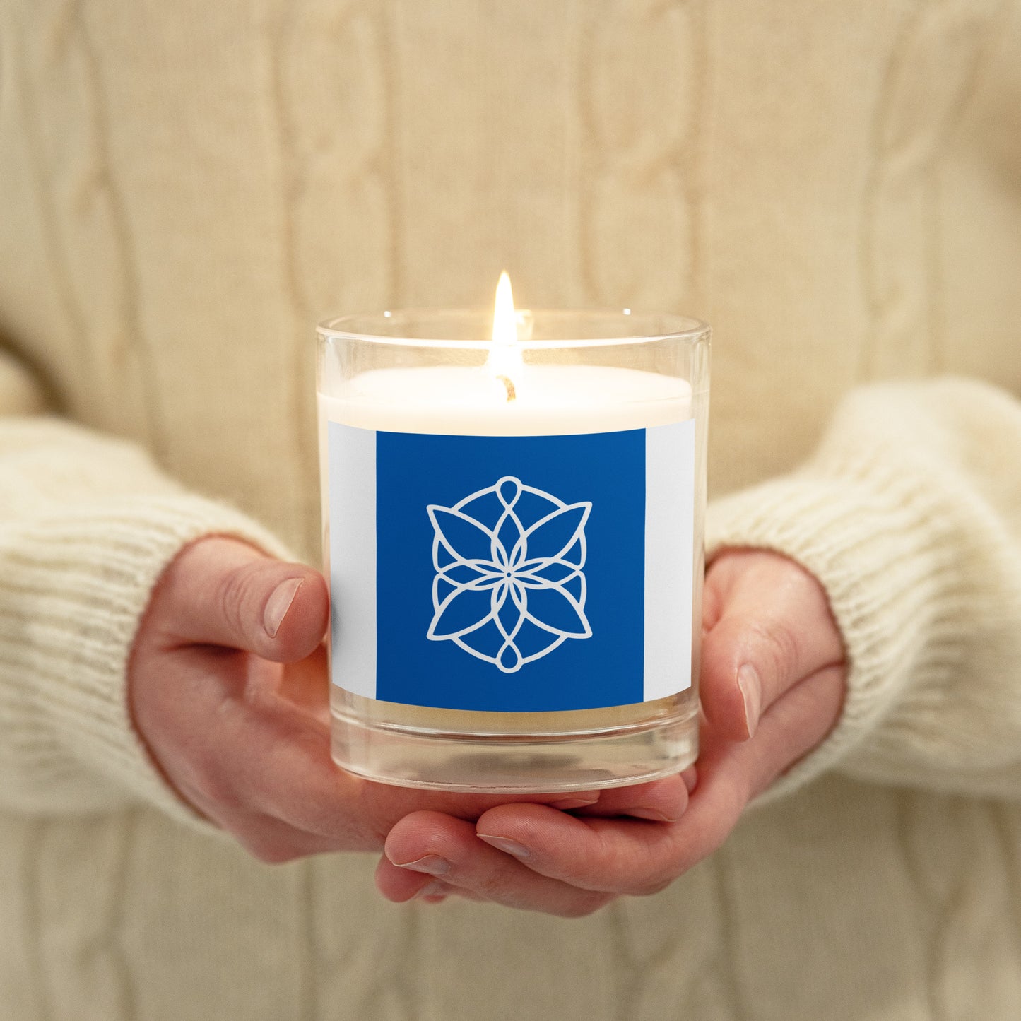 Symbol Glass jar soy wax candle
