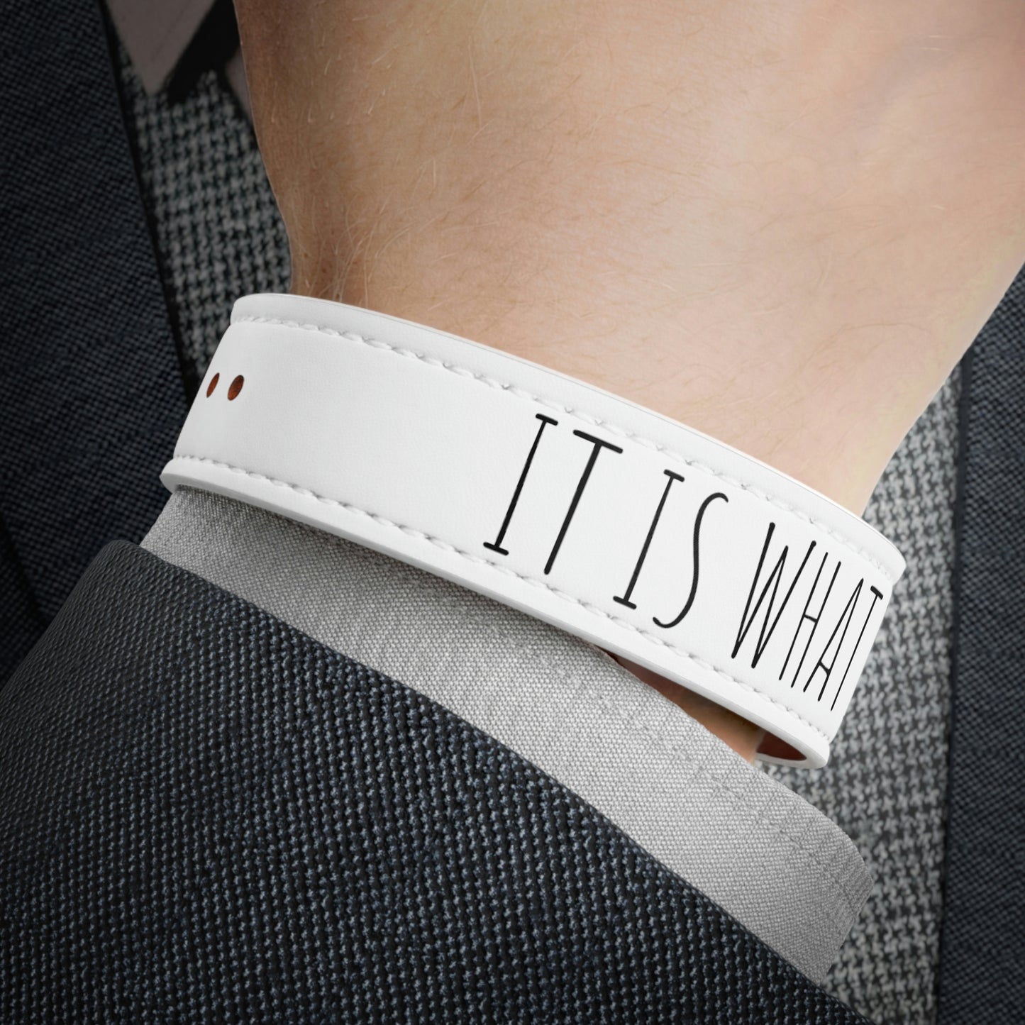 It Is what It Is Faux Leather Wristband